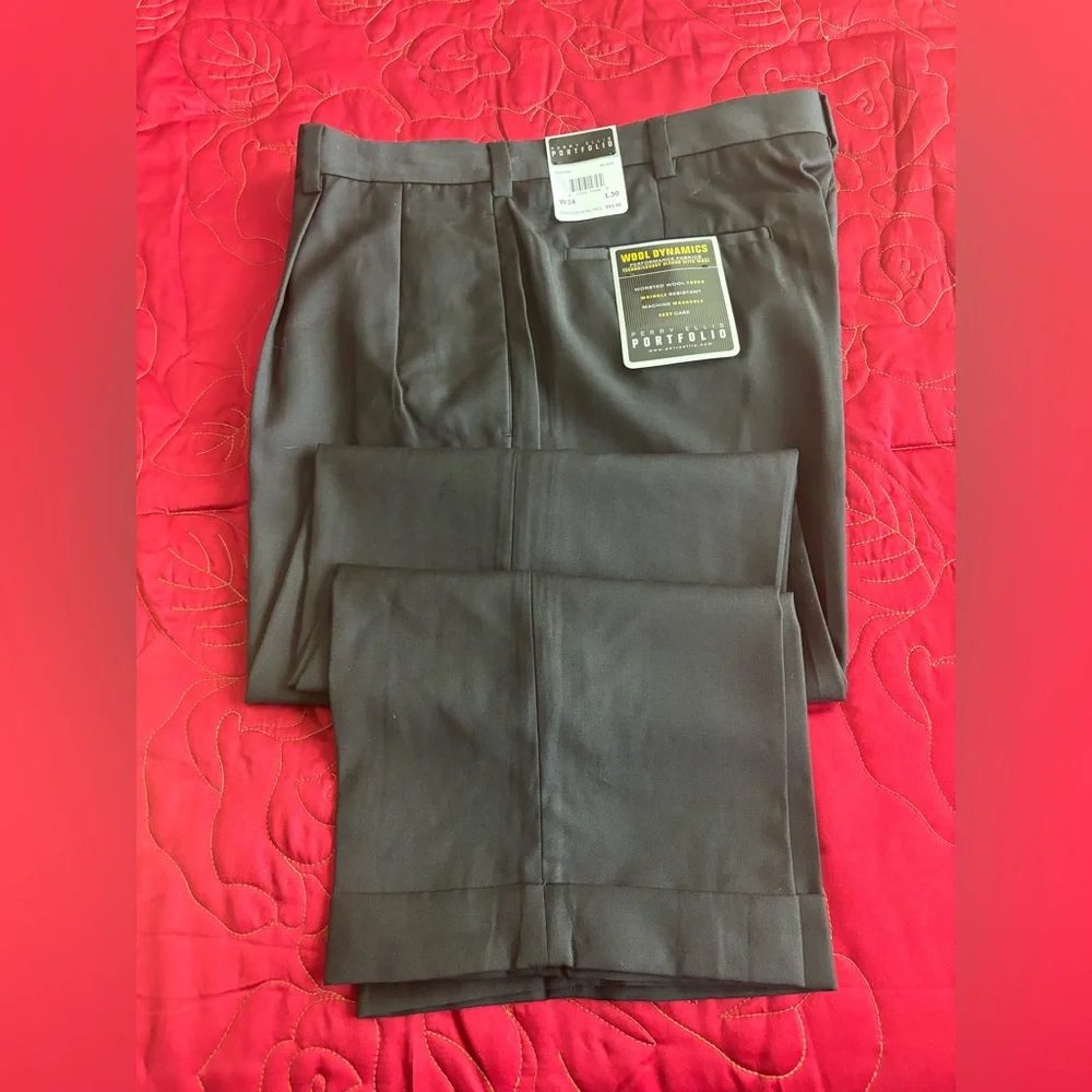 Perielis Portofino black slacks size 34 x 30 - Picture 1 of 5